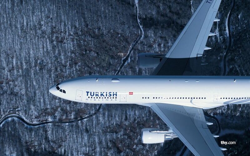 Turkish Airlines uzun mesafeli uçuş uçağı